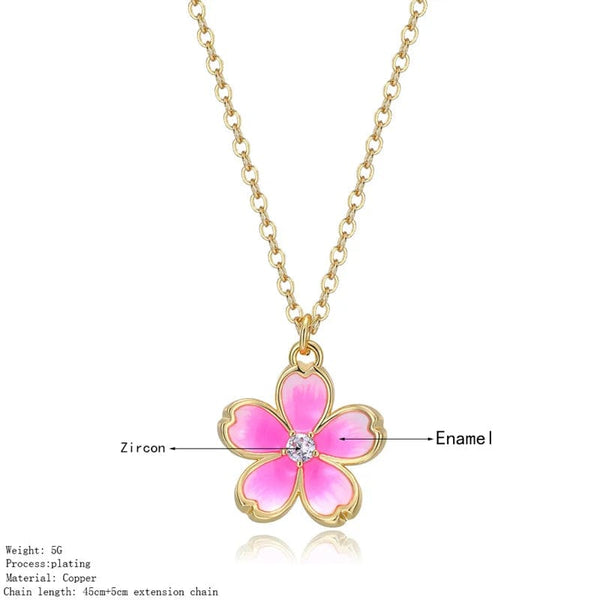SearchFindOrder Flower Pendant Necklace