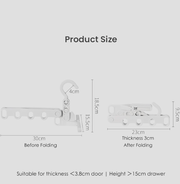 SearchFindOrder Foldable Travel Clothes Hook