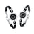 SearchFindOrder Full Black Eterna TouchConnected Distance Bracelets for Couples