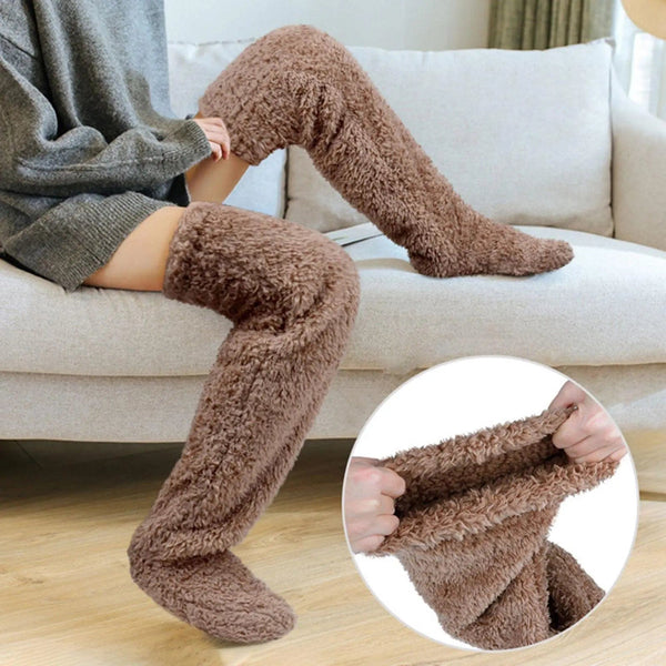 SearchFindOrder Fuzzy High Over Knee Socks