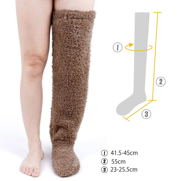 SearchFindOrder Fuzzy High Over Knee Socks