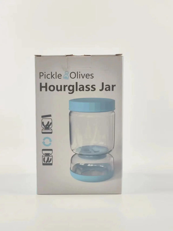 SearchFindOrder Glass Pickle Jar with Strainer