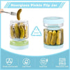 SearchFindOrder Glass Pickle Jar with Strainer