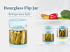 SearchFindOrder Glass Pickle Jar with Strainer