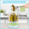 SearchFindOrder Glass Pickle Jar with Strainer