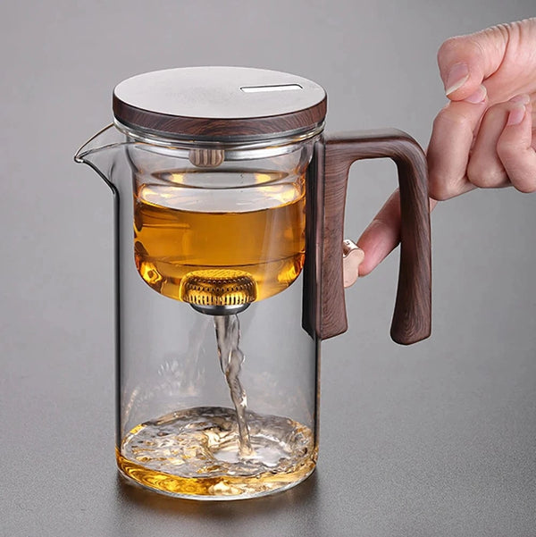 SearchFindOrder Glass Tea Pot Kettle Infuser