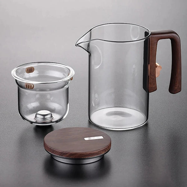 SearchFindOrder Glass Tea Pot Kettle Infuser