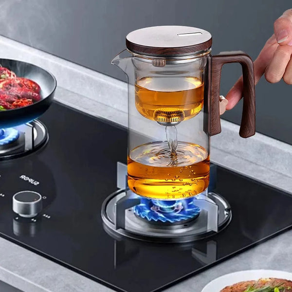 SearchFindOrder Glass Tea Pot Kettle Infuser