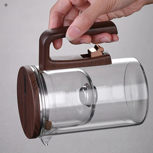 SearchFindOrder Glass Tea Pot Kettle Infuser