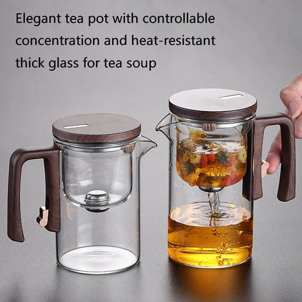SearchFindOrder Glass Tea Pot Kettle Infuser