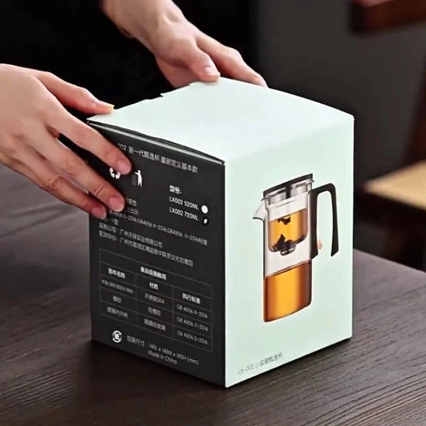 SearchFindOrder Glass Tea Pot Kettle Infuser