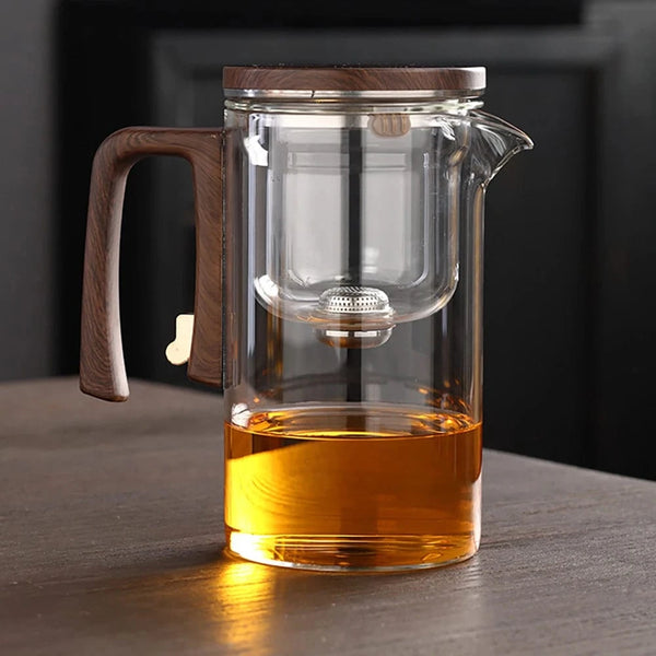 SearchFindOrder Glass Tea Pot Kettle Infuser