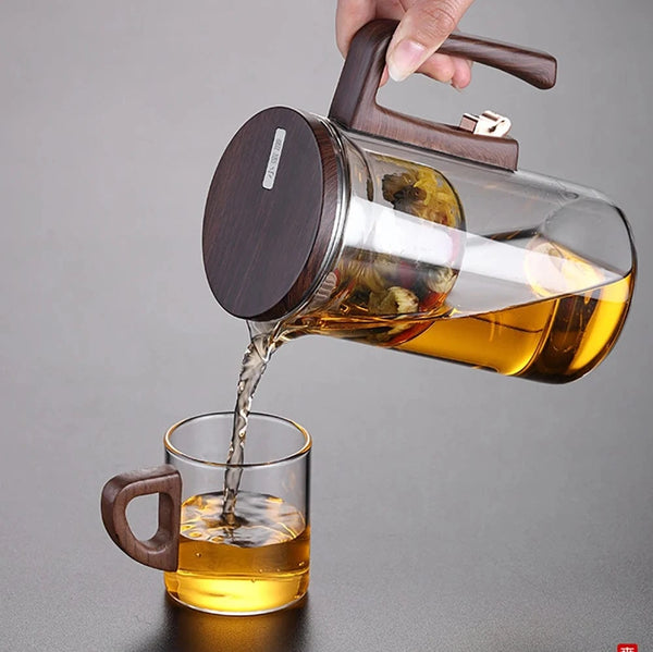 SearchFindOrder Glass Tea Pot Kettle Infuser