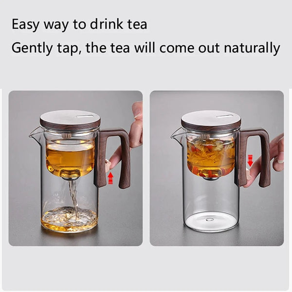 SearchFindOrder Glass Tea Pot Kettle Infuser