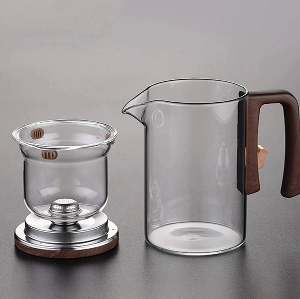 SearchFindOrder Glass Tea Pot Kettle Infuser