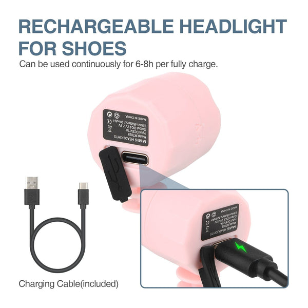 SearchFindOrder Glow Stride Rechargeable LED Shoe Lights 2 Pcs