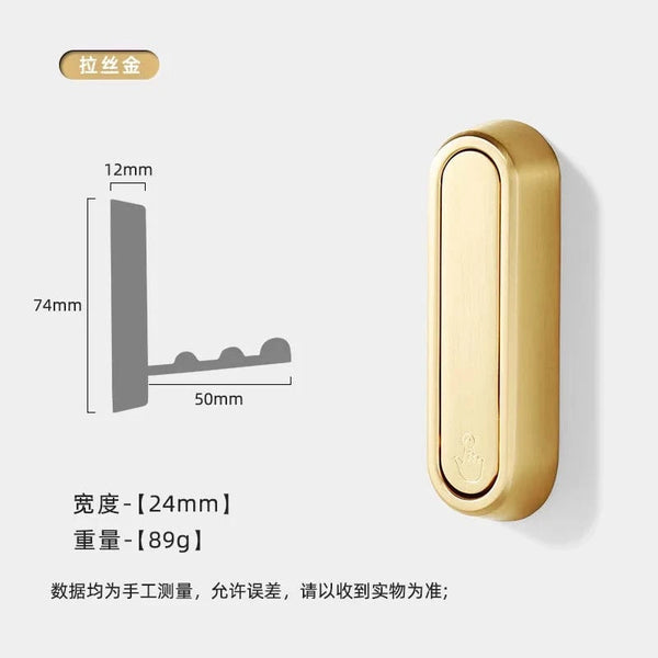 SearchFindOrder Gold-A Hidden Stainless Steel Folding Wall Hook