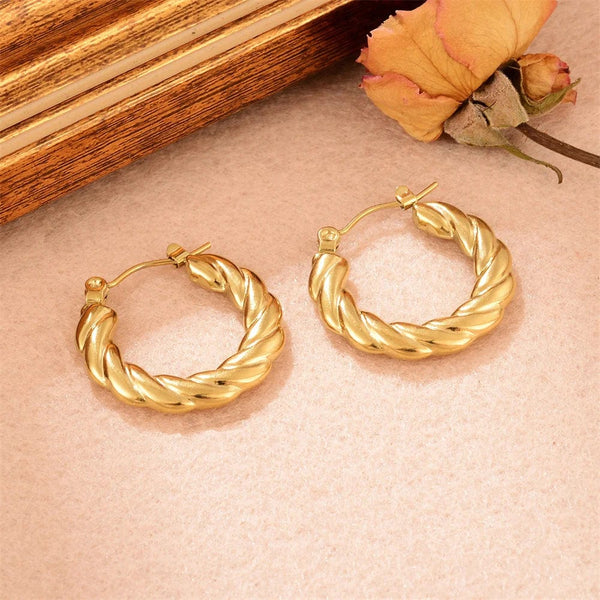 SearchFindOrder Gold Color Creole Hoop Earrings