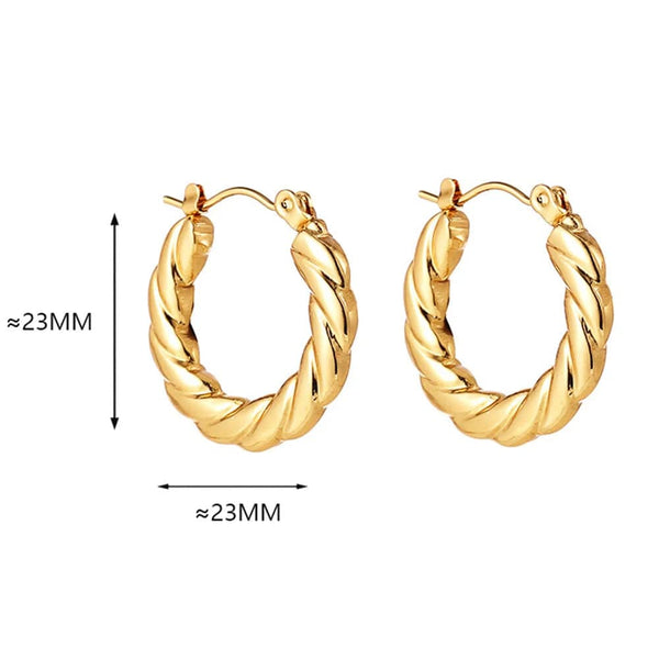 SearchFindOrder Gold Color Creole Hoop Earrings