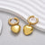 SearchFindOrder Gold Color Hoop Heart Drop Earrings
