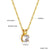 SearchFindOrder Gold Crystal Pendant Necklace