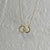 SearchFindOrder Gold Double Circle Charm Necklace