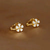 SearchFindOrder Gold Flower Hoop Earings