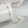 SearchFindOrder Gold Green Zircon Bracelet