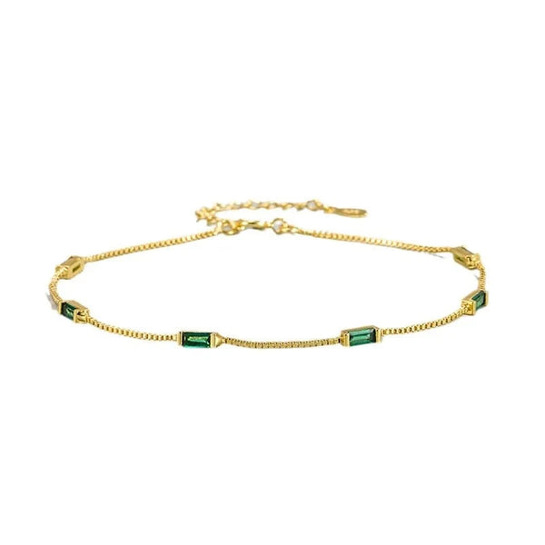 SearchFindOrder Gold Green Zircon Bracelet