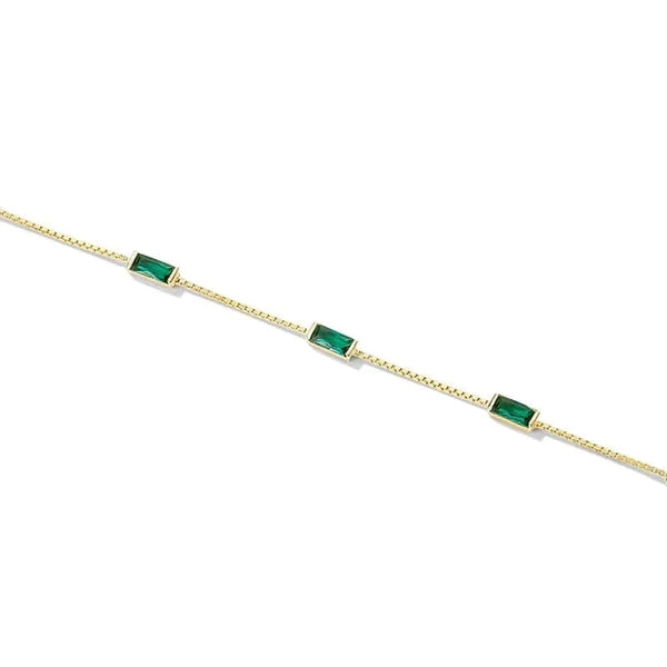 SearchFindOrder Gold Green Zircon Bracelet
