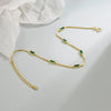 SearchFindOrder Gold Green Zircon Bracelet