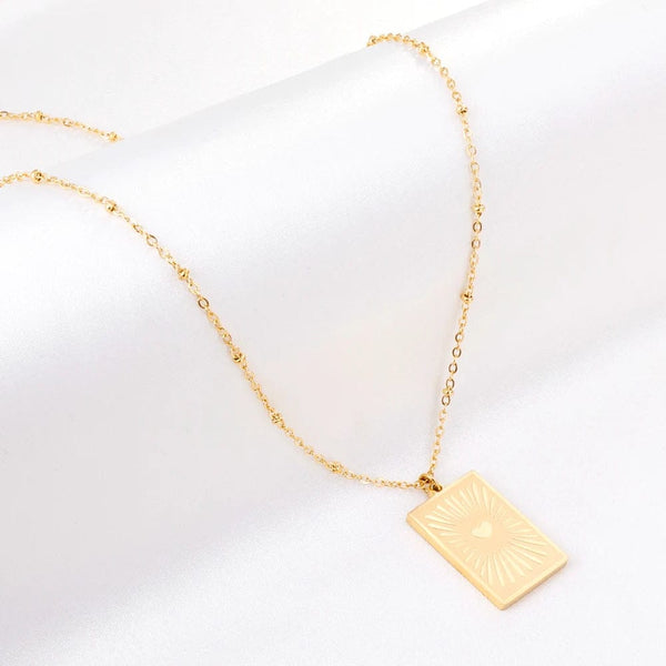 SearchFindOrder Gold Heart Pendant Necklace