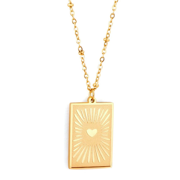 SearchFindOrder Gold Heart Pendant Necklace