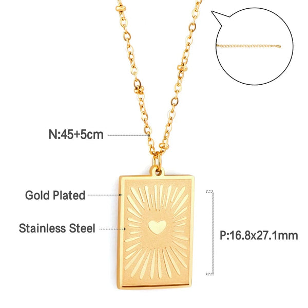 SearchFindOrder Gold Heart Pendant Necklace