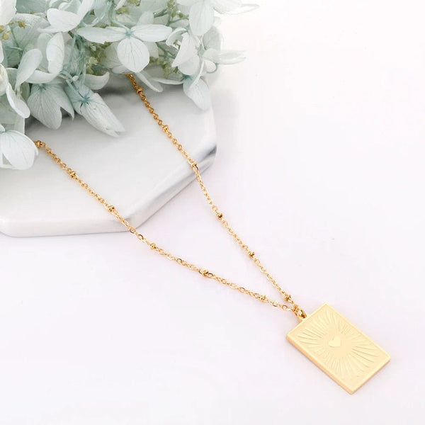 SearchFindOrder Gold Heart Pendant Necklace