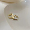 SearchFindOrder Gold Hollow Heart Earrings