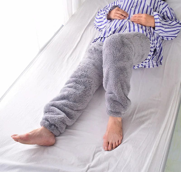 SearchFindOrder Gray A / One Size Fuzzy High Over Knee Socks