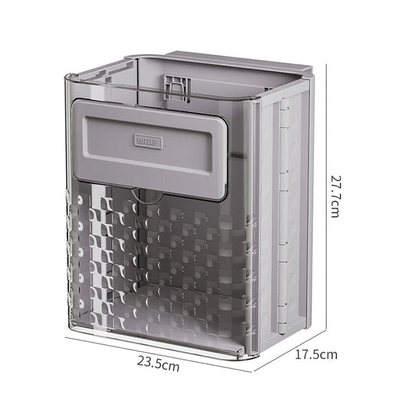 SearchFindOrder Gray Kitchen Hanging Foldable Trash Can