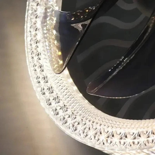 SearchFindOrder Gray Modern LED Smart Ceiling Fan With Remote Control, Suitable For Living Room, Dining Room, Bedroom, & More