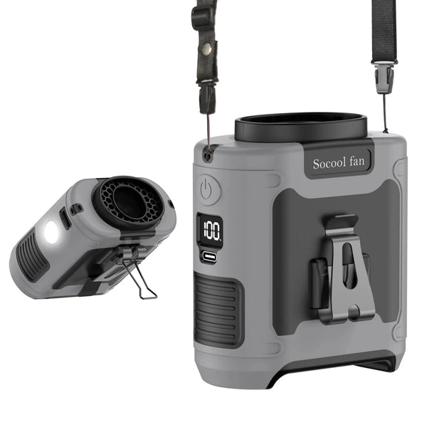 SearchFindOrder Gray Portable Waist Fan