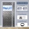 SearchFindOrder gray / W 70cm x H 210cm Coldproof Cotton Door Screen with a Transparent Window, Waterproof Magnetic Screen Door