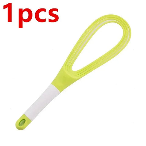 SearchFindOrder green-1pcs Flexible Silicone Twist and Fold Whisk