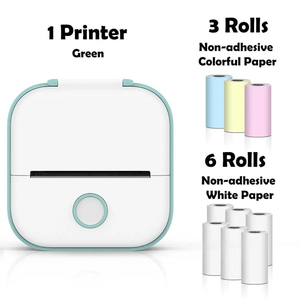 SearchFindOrder Green E Portable Mini Wireless Thermal Pocket Printer
