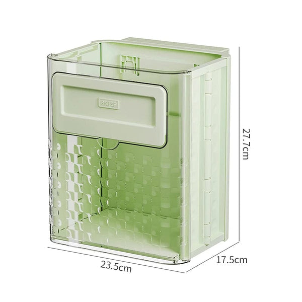 SearchFindOrder Green Kitchen Hanging Foldable Trash Can