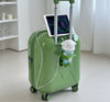SearchFindOrder Green Luggage / 20" Ultimate Stylish Lightweight Travel Suitcase with Charging Port and Cup Holder