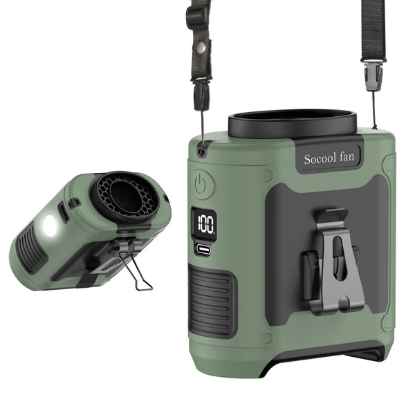 SearchFindOrder Green Portable Waist Fan