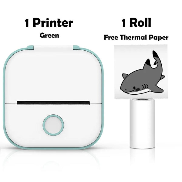 SearchFindOrder Green Printer Portable Mini Wireless Thermal Pocket Printer