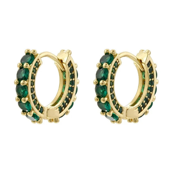 SearchFindOrder Green Round Earrings