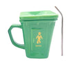 SearchFindOrder Green / With Straw Recycling Bin Coffee Mug