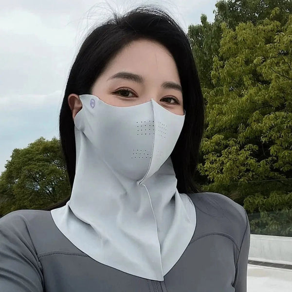 SearchFindOrder Grey 2 Silk Sun Protection Mask